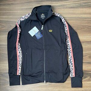 Kastel Denmark Lightweight Full Zip Jacket - Black & Animal Print - XS